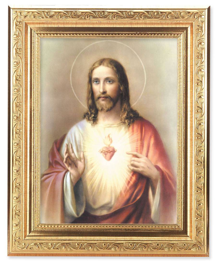 Sacred Heart of Jesus 6x8 Print Under Glass