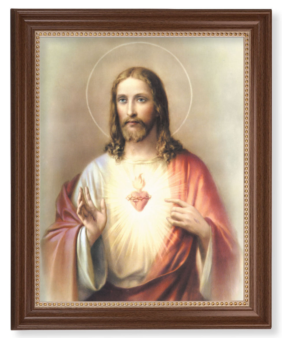 Sacred Heart of Jesus by Bonella 11x14 Framed Print Artboard