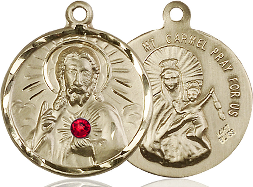 Sacred Heart and Our Lady of Mount Carmel Pendant