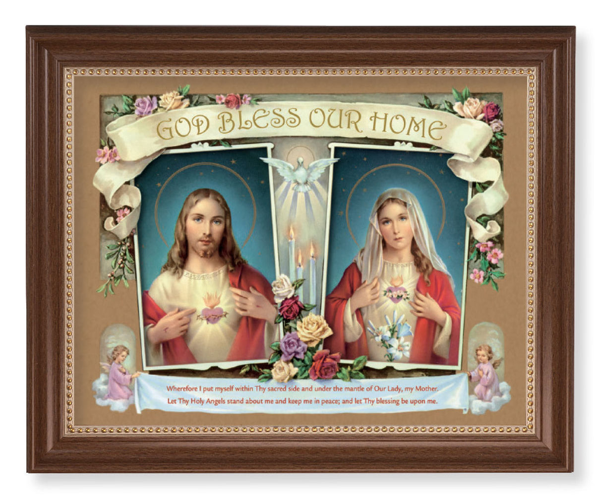 Sacred Hearts House Blessing 11x14 Framed Print Artboard
