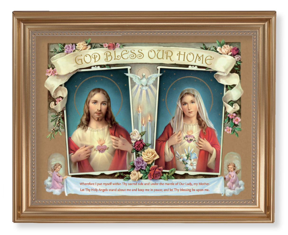 Sacred Hearts House Blessing 11x14 Framed Print Artboard