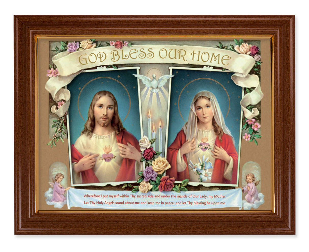 Sacred Hearts House Blessing 12x16 Framed Print Artboard