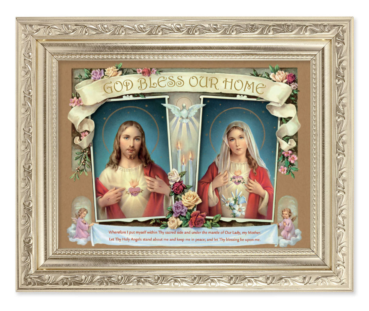 Sacred Hearts House Blessing 6x8 Print Under Glass