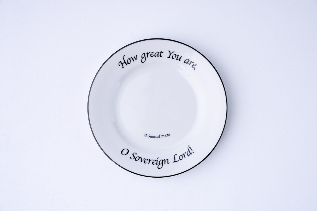 Daily Bread Scripture Salad & Luncheon Plates – Set of 4 Porcelain Plates with Bible Verses
