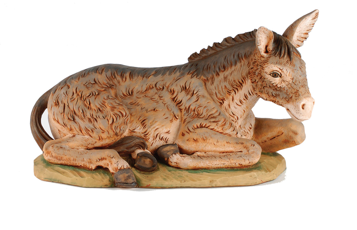 Seated Donkey Figure for 50 inch Fontanini Nativity Set