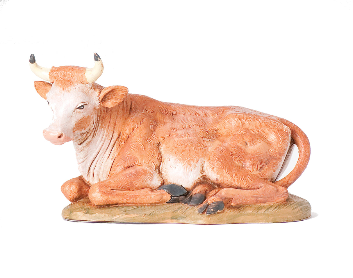 Seated Cow Nativity Statue - 12" scale