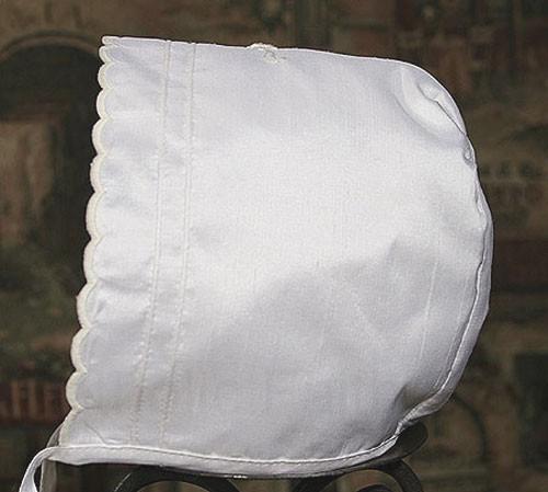 Silk Dupioni Christening Baptism Gown with Hand Embroidery