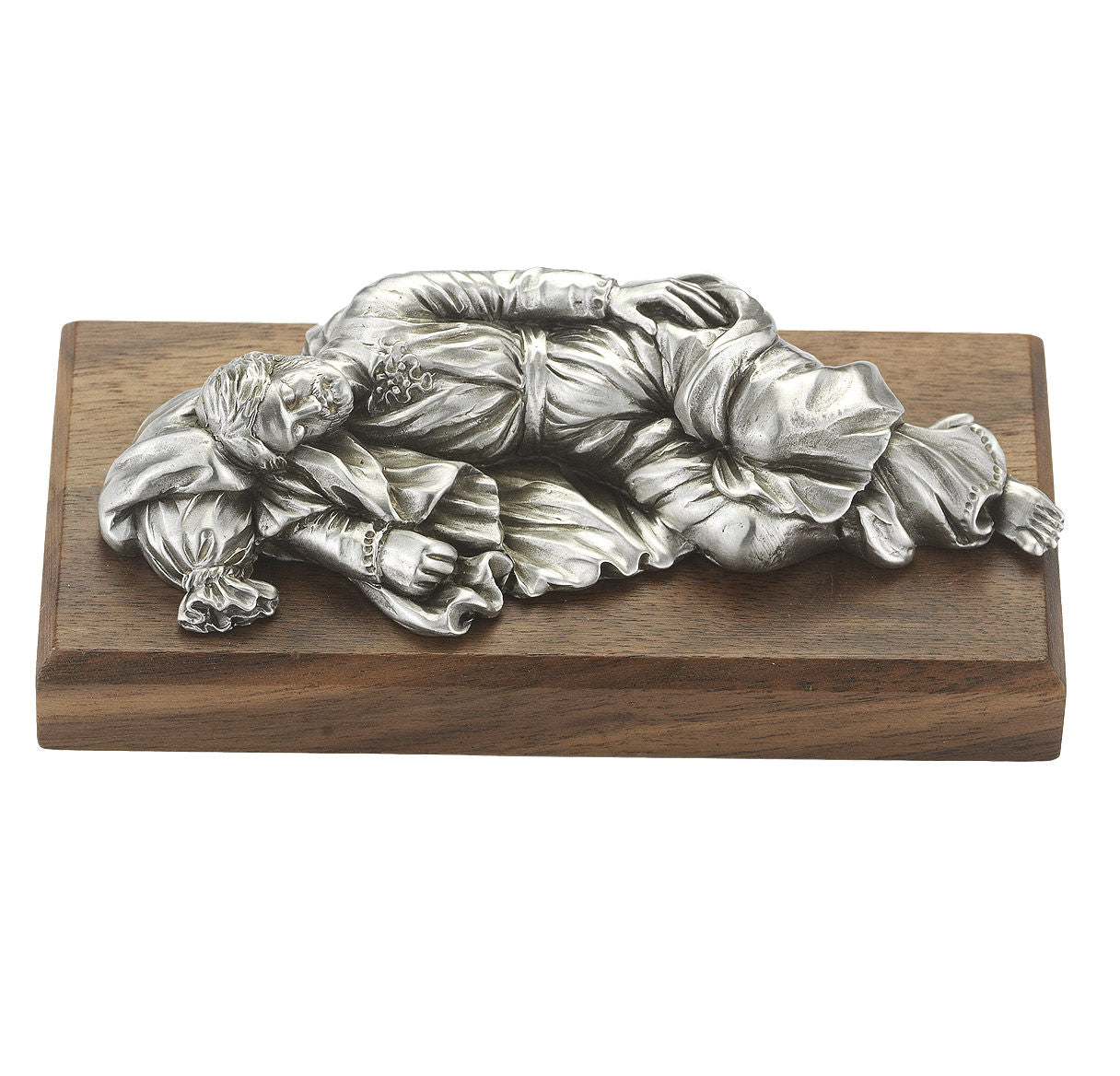 Sleeping Saint Joseph Pewter Statue 4 Inch