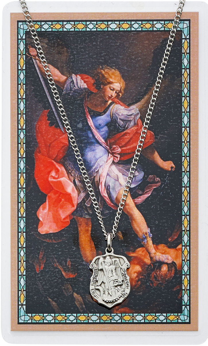 Small St. Michael Prayer Shield Prayer Card