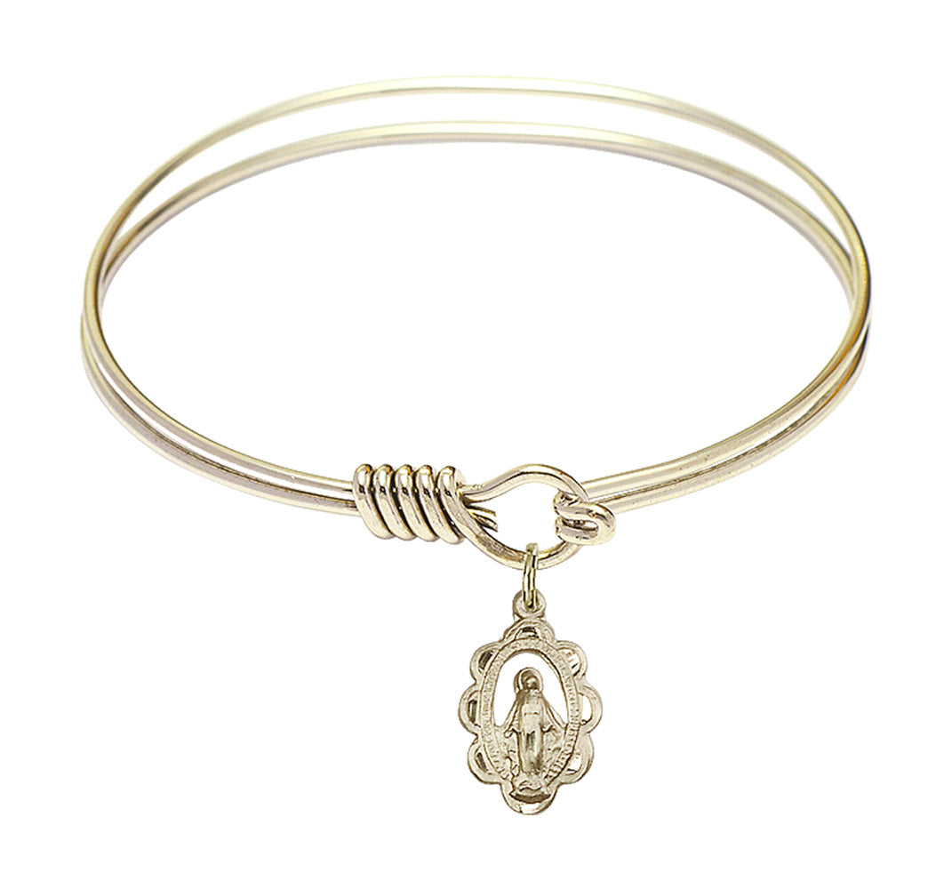 Smooth Bangle Bracelet with a Miraculous Charm