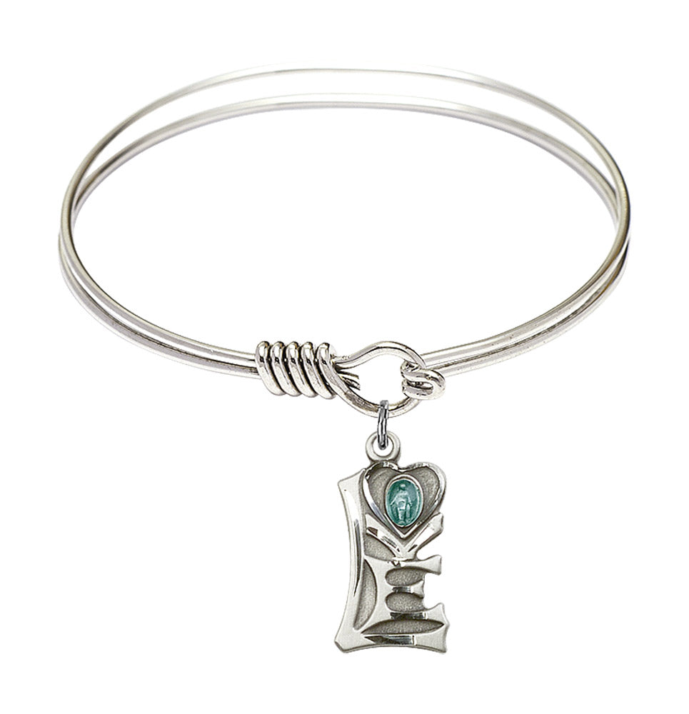 Smooth Bangle Bracelet with a Miraculous Charm