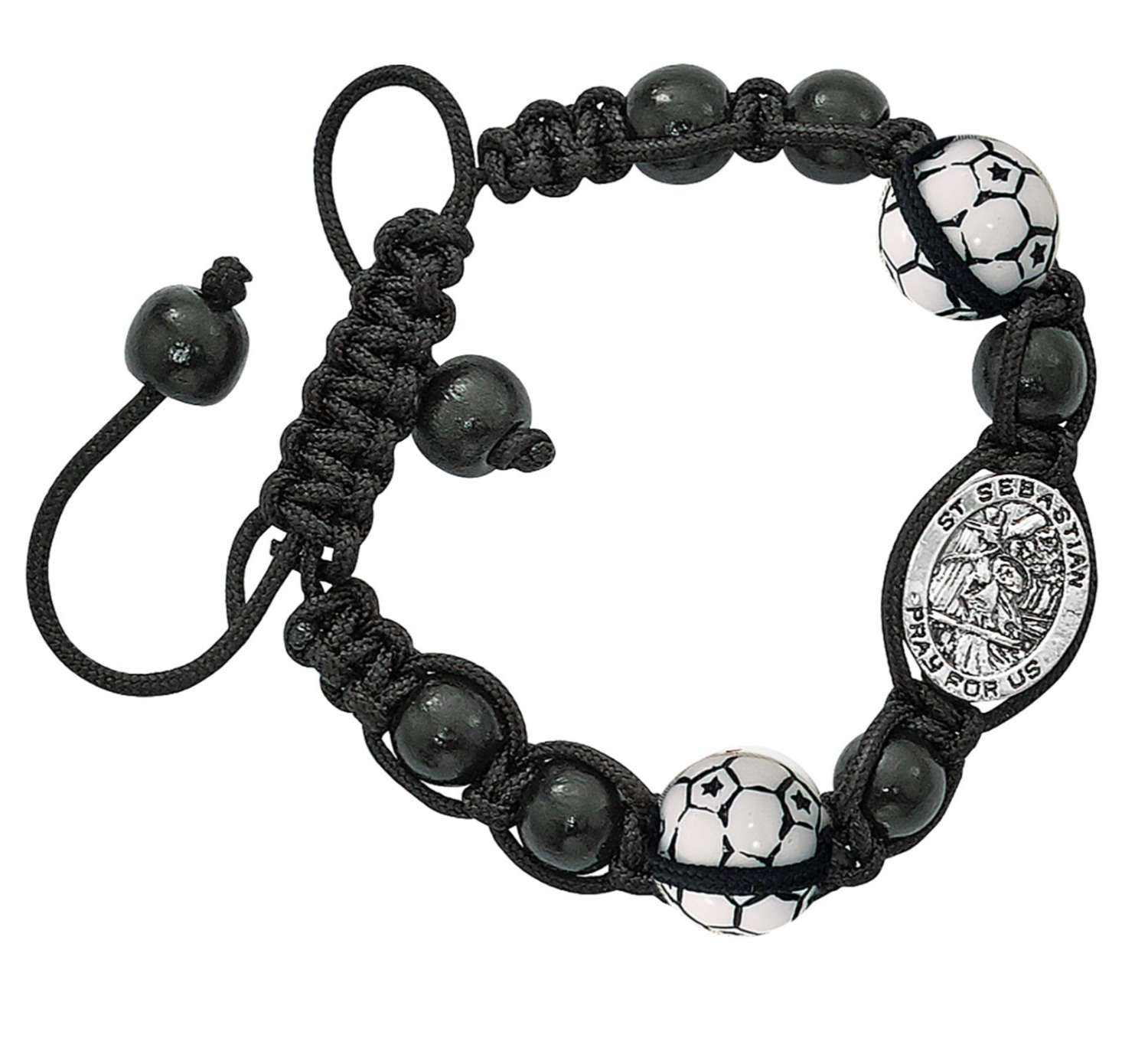 Soccer Bracelet with Saint Sebastian Medal