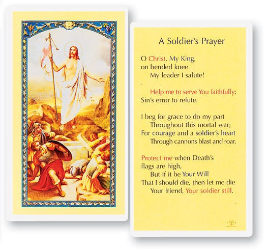 Soldier's Laminated Prayer Card