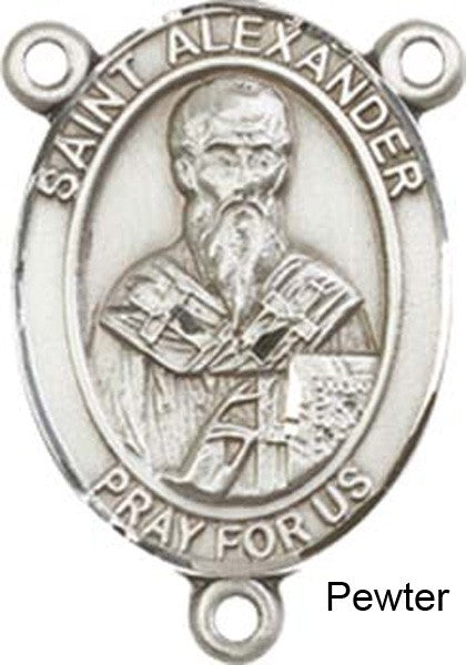 St. Alexander Sauli Rosary Centerpiece Sterling Silver or Pewter