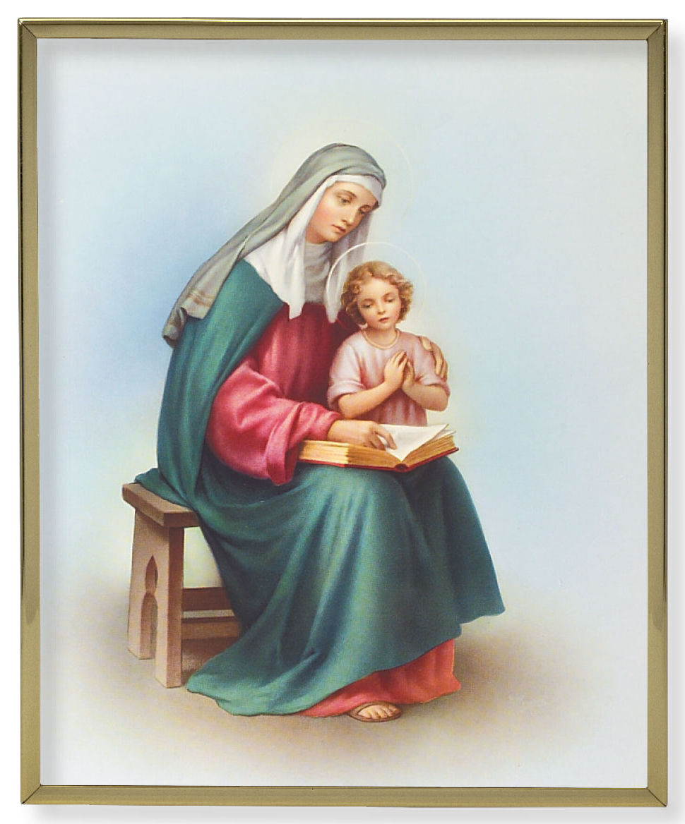 St. Anne 8x10 Gold Trim Plaque