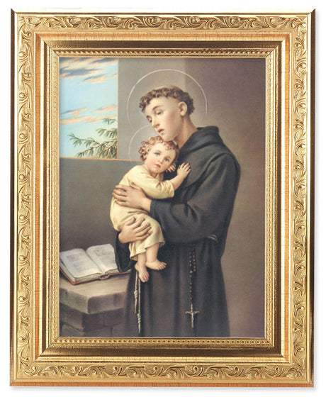 St. Anthony with Jesus 6x8 Print Under Glass