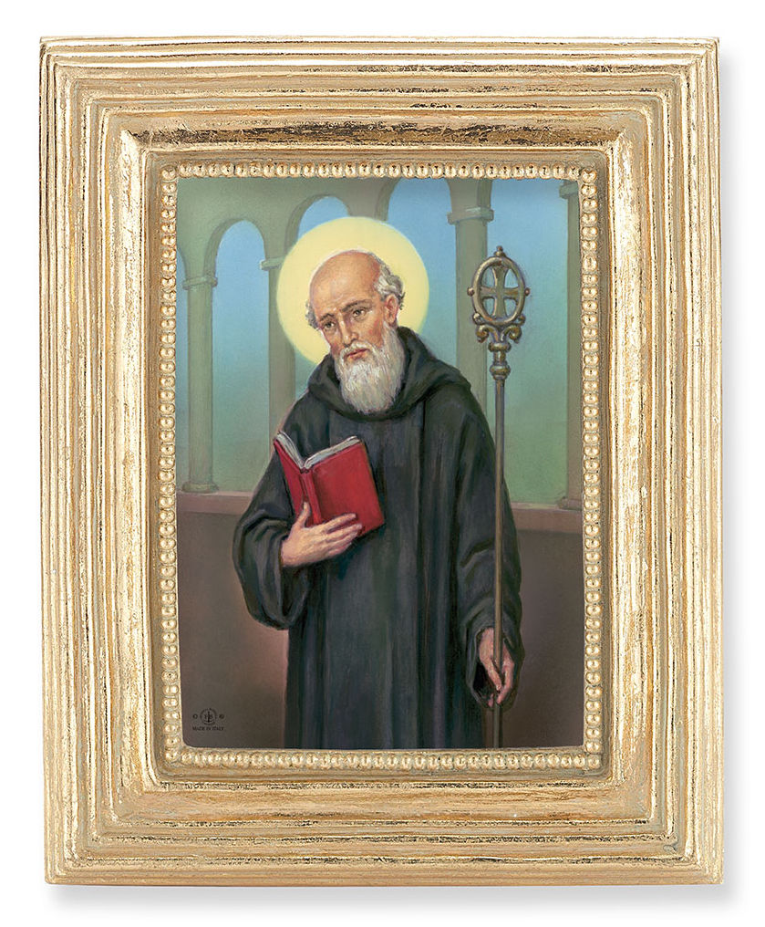 St. Benedict 2.5x3.5 Print Under Glass