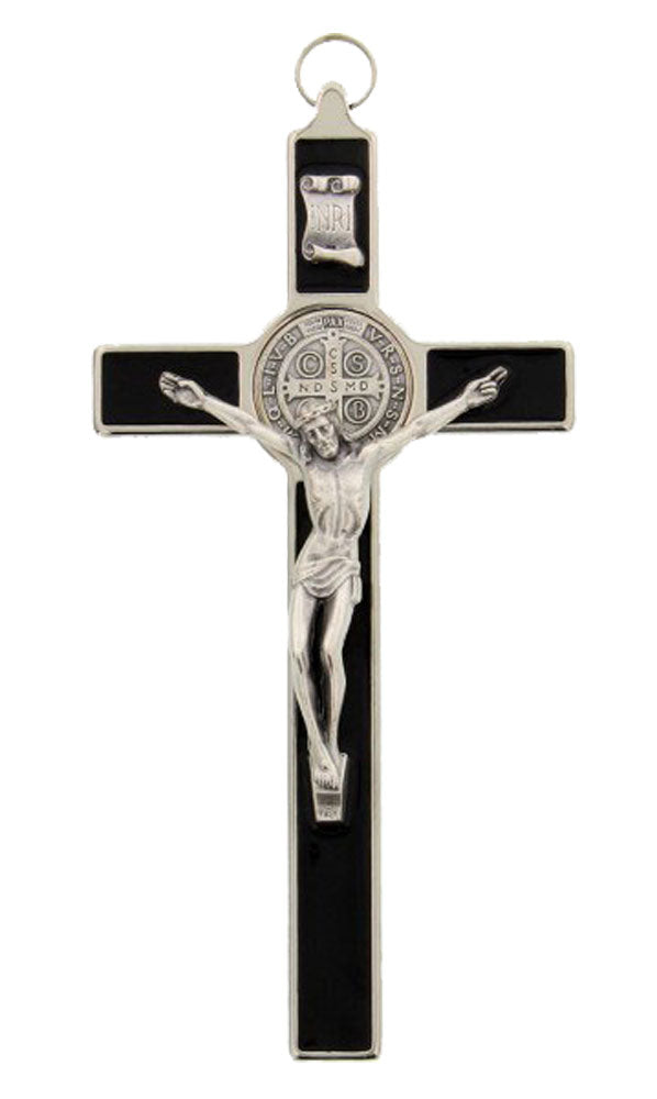 St. Benedict Crucifix with Black Enamel 7.5'