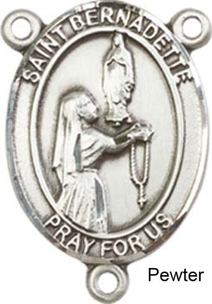St. Bernadette Rosary Centerpiece Sterling Silver or Pewter