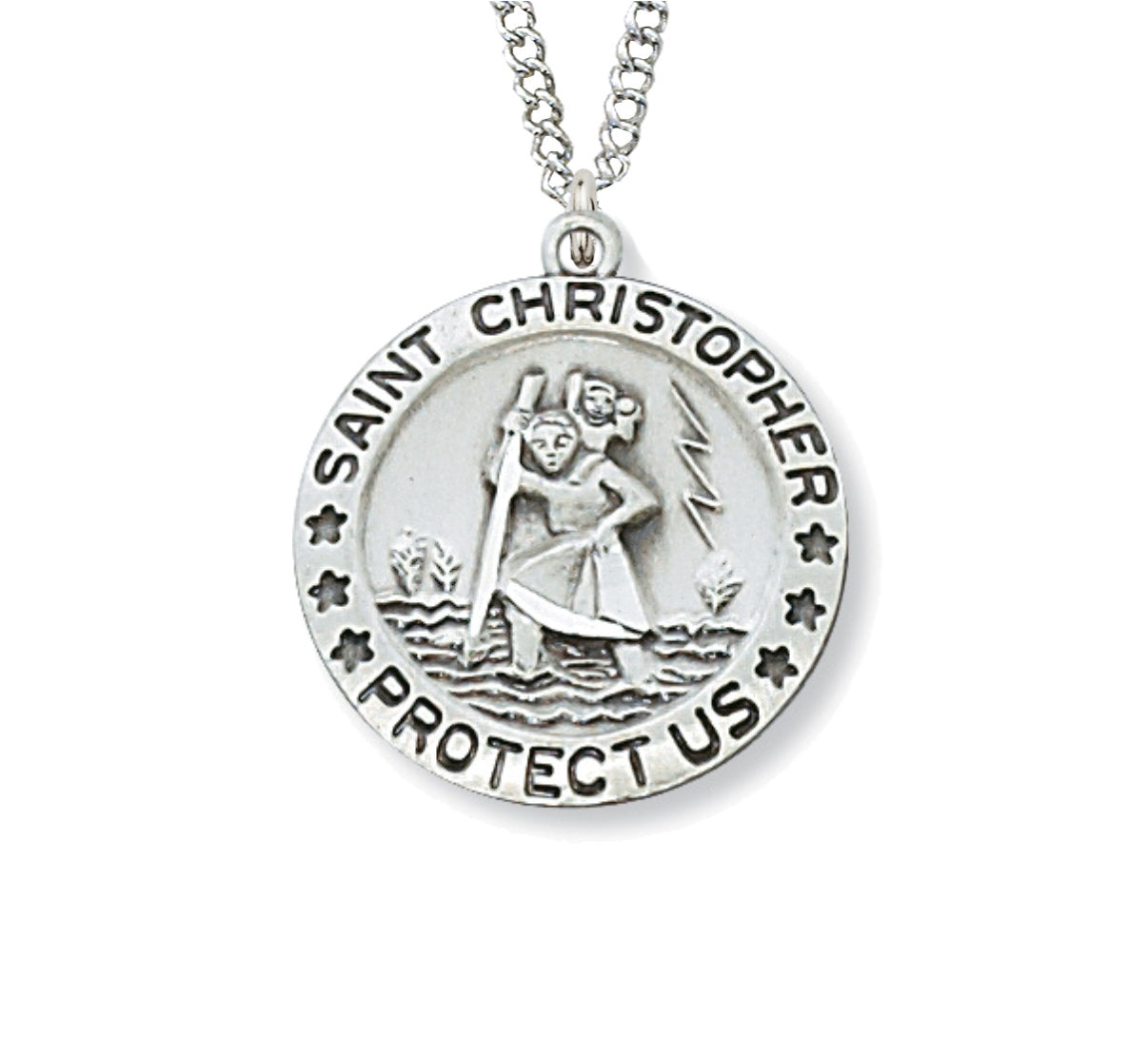 Small Women's St. Christopher Medal Sterling Silver