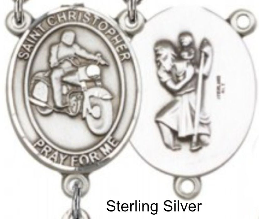 St. Christopher Motorcycle Centerpiece