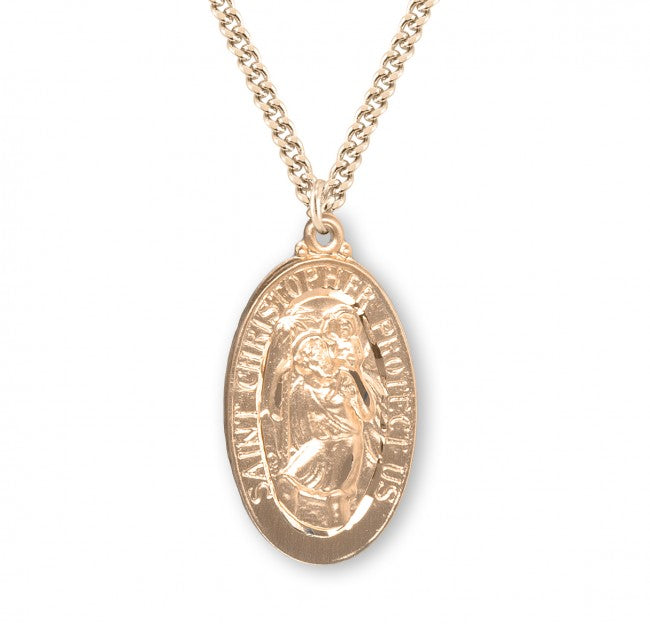 St. Christopher Necklace with High Relief