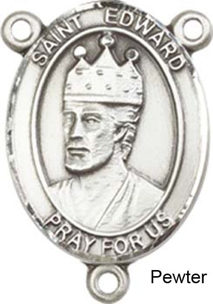 St. Edward the Confessor Rosary Centerpiece Sterling Silver or Pewter