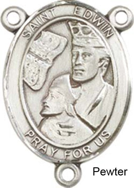 St. Edwin Rosary Centerpiece Sterling Silver or Pewter