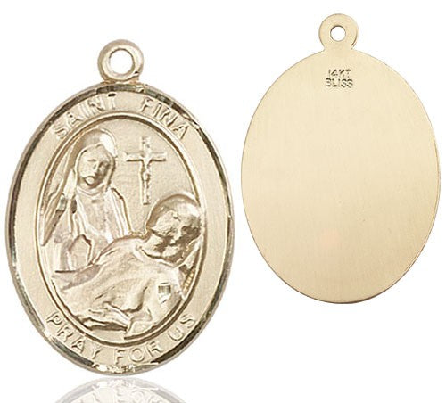 St. Fina Medal - Patron Saint of Chronic Pain & Paralysis | Sterling Silver
