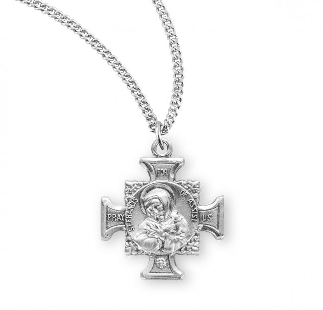 St. Francis and St. Anthony Medal Sterling Silver
