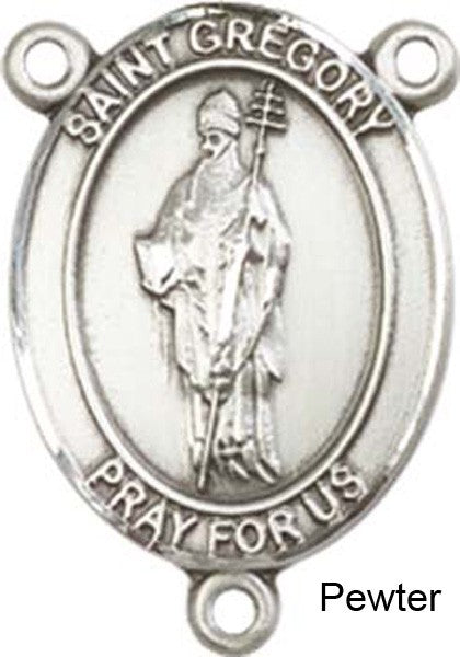 St. Gregory the Great Rosary Centerpiece Sterling Silver or Pewter