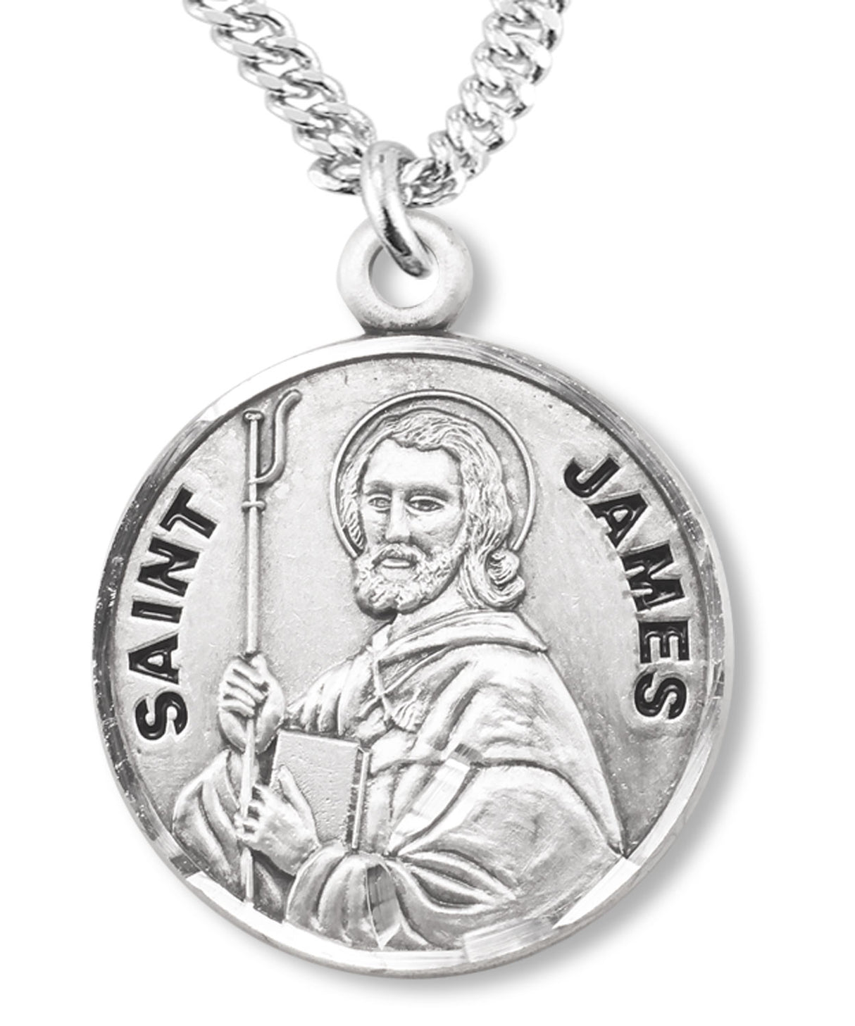 Round Sterling Silver St. James Medal