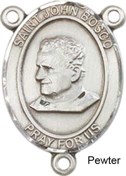 St. John Bosco Rosary Centerpiece Sterling Silver or Pewter