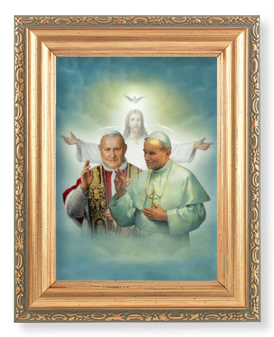 St. John Paul II and St. John XXIII 4x5.5 Print Under Glass