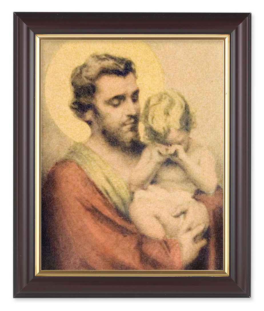 St. Joseph with Crying Jesus 8x10 Framed Print Under Glass