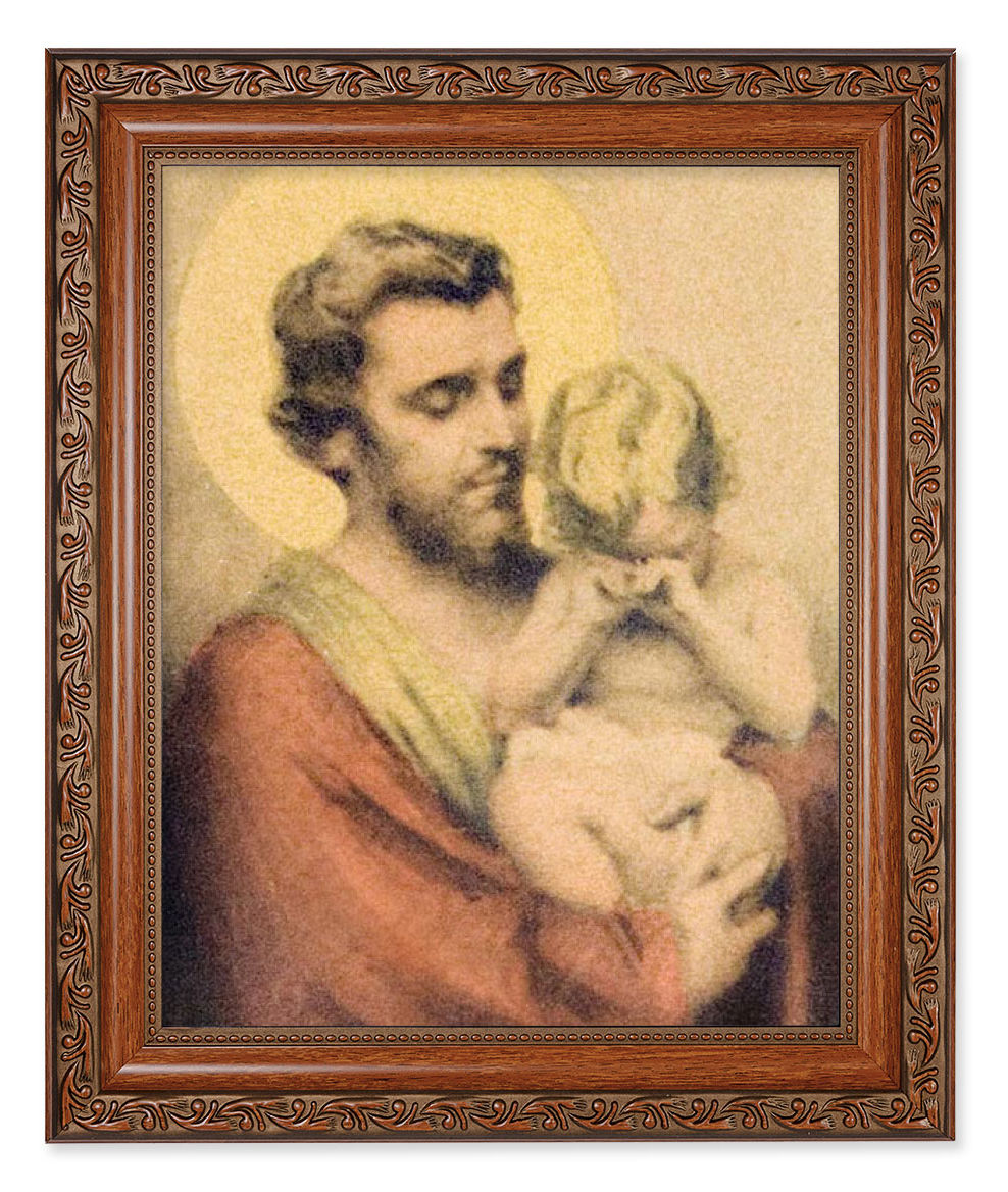 St. Joseph with Crying Jesus 8x10 Framed Print Under Glass
