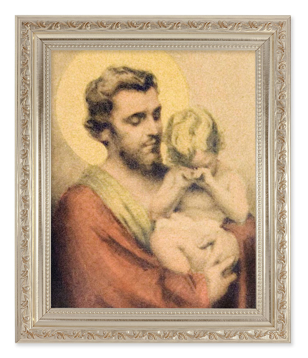 St. Joseph with Crying Jesus 8x10 Framed Print Under Glass