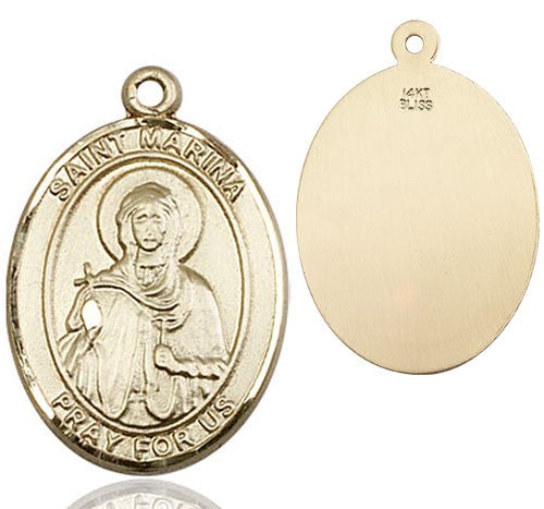 St. Marina Medal - Patron Saint of Kidney Disease & Chronic Illness | Sterling Silver