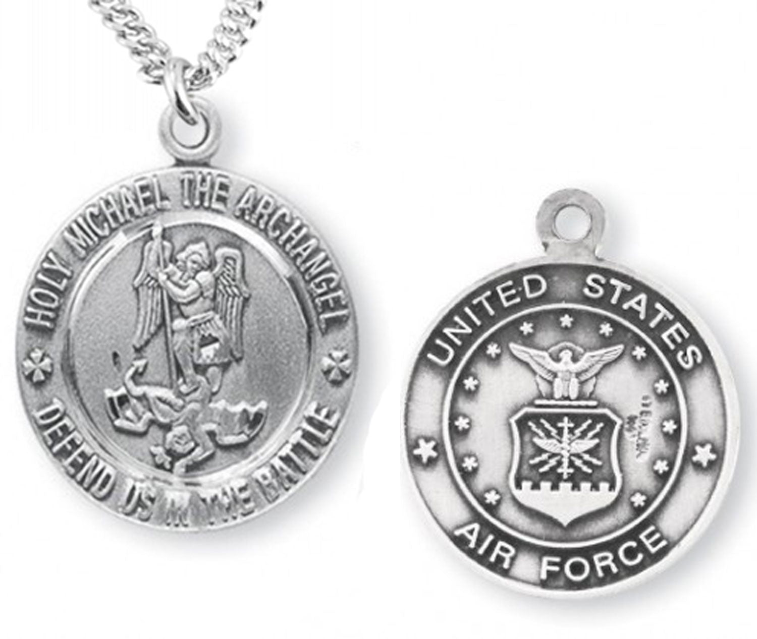 St. Michael Air Force Medal Sterling Silver