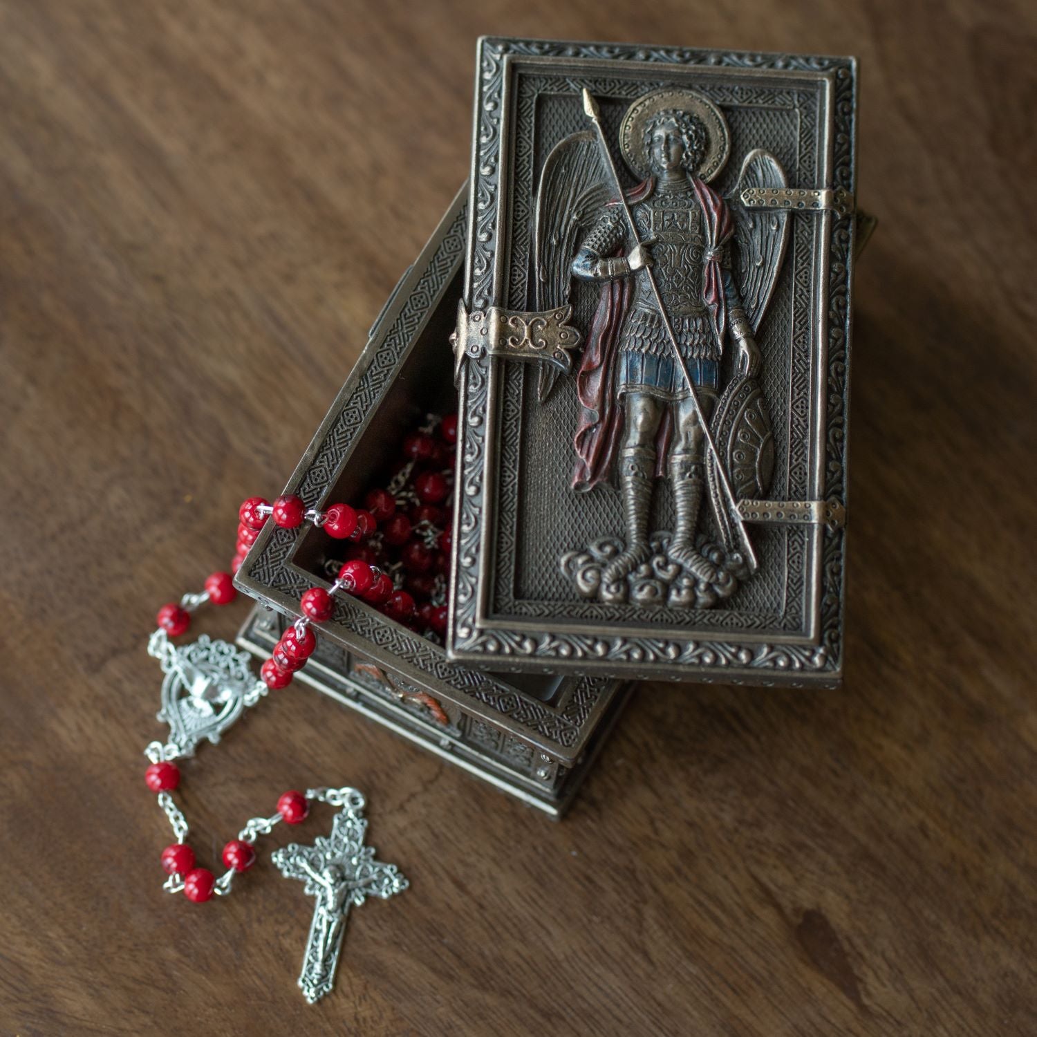St. Michael Keepsake Rectangular Box