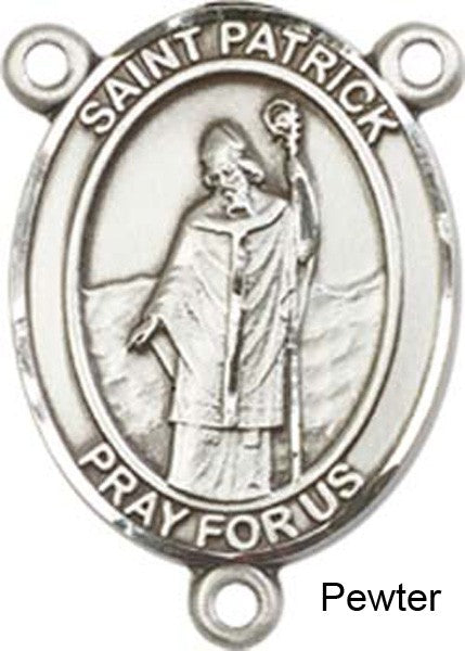 St. Patrick Rosary Centerpiece Sterling Silver or Pewter