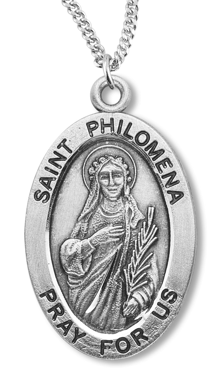 St. Philomena Medal Sterling Silver