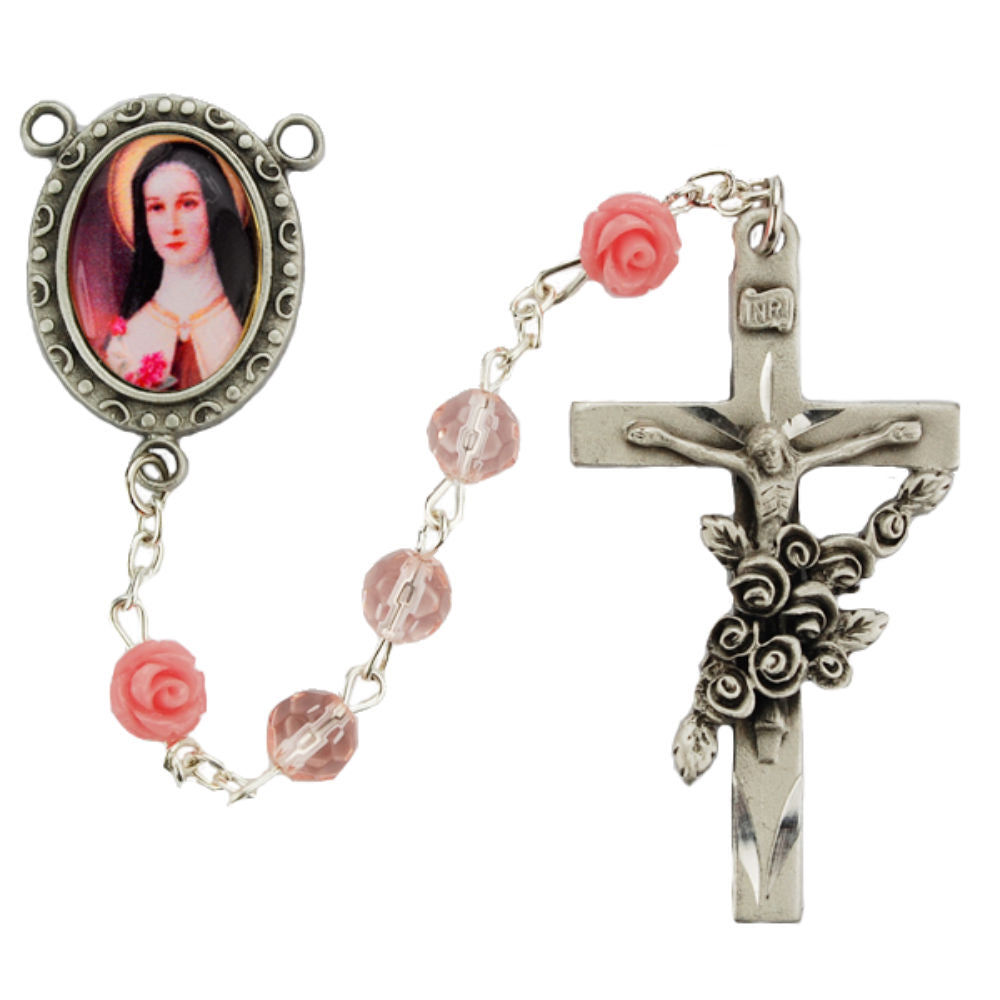 St. Therese Rose Themed Rosary