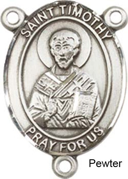 St. Timothy Rosary Centerpiece Sterling Silver or Pewter