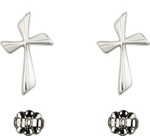 Sterling Silver Cross Post Earrings