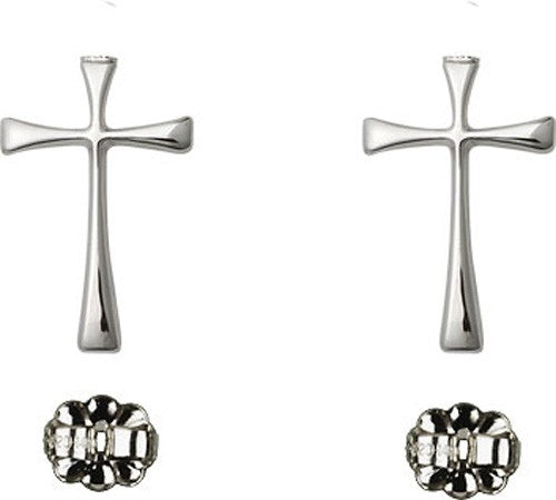Sterling Silver Cross Post Earrings