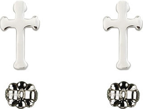 Sterling Silver Cross Post Earrings
