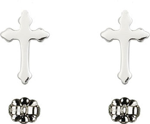 Sterling Silver Cross Post Earrings