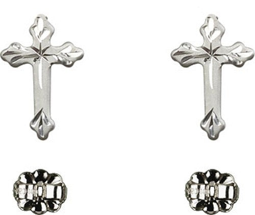 Sterling Silver Cross Post Earrings