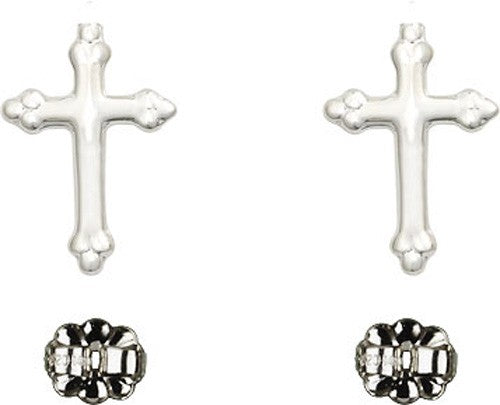Sterling Silver Cross Post Earrings